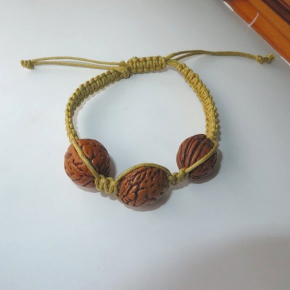Boho Seed Bead Woven Raffia Bracelet - Picture 3 of 7